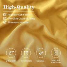 Solid Comforter Set - 7 Pieces Bed In A Bag Bedding Sets With Comforters, All Seasons Down Alternative Comforter With Sheets, Pillowcases & Shams - Bright Yellow - 查看 6