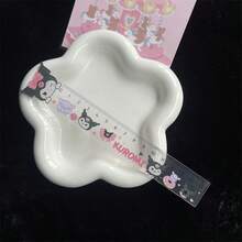 Sanrio قطعة واحدة مسطرة سانريو ذات نمط موجي من الغليتر السائل، مسطرة كرتونية جميلة بطول 20 سم (نمطين عشوائيين)