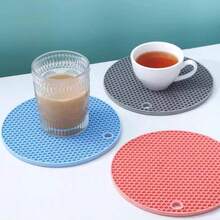 6pcs Silicone Drink Coasters With Stainless Steel Holder, Reusable & Easy To Clean - Perfect For Protecting Tables & Patio Furniture From Water Rings & Stains - Ideal For Home Use With Cups, Mugs & Beverages, Silicone Coasters For Drinks, Christmas