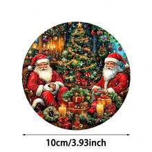 1 set/4 pièces/6 pièces/300 pièces Dessous de verre en boue de diatomées avec motif Père Noël et cadeaux, dessous de verre à café, décorations multioccasions pour la maison et le restaurant, cadeaux quotidiens, décorations de table, décorations quotidiennes, décorations de fête à thème