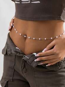 Gold Waist Chain For Women, Sexy Layered Belly Waist Chain Waterproof Beads Chain Summer Non Tarnish Body Chain Jewelry Gifts For Women
