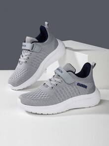 1 Pair Kids' Breathable Mesh Sports Shoes, Lightweight Casual Outdoor Sneakers Suitable For School, Daily, Sports, All Seasons