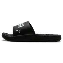 Puma Softride Slide Massage Slippers Breathable And Lightweight Men's Bathroom Shoes Outdoor Leisure - Black-puma White - View 1