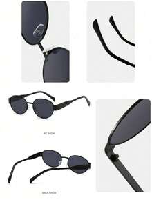 1/2 Pcs Of Women's Metal Frame Oval/Polygonal Fashion Glasses, Suitable For Daily Use And Outdoor Activities