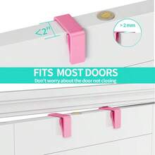 Over Door Organizer Storage Separable Door Organizer Hanging With 6 Metal Large Capacity Baskets For Bathroom Bedroom Kitchen Pantry Closet Pink - 粉色 - 查看 6