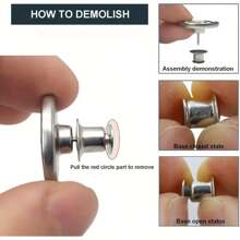 4件/6件/10件牛仔裤替换纽扣腰部免钉牛仔裤纽扣，银色字母腰扣多功能可拆卸塔扣牛仔裤裙腰部调整尺寸变化牛仔裤固定扣，免钉可拆卸牛仔裤纽扣替换套装，无需缝纽扣 - 彩色 - 查看 10