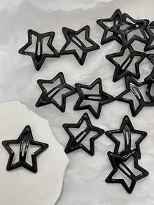 40pcs/Set Y2K Black, White, Beige Multi-Color Star Hair Clips, Satisfy Various Matching Needs, Add Cute And Vibrant Touches To Hairstyles - Suitable For Girls And Women, Daily, Weekend Outings, Birthday Parties, Easily Enhance Your Look And Create A Sweet, Adorable Image, Claw Clips, Hair Slide, Hair Barrettes, Head Accessories, Hair Accessories For Women - Multicolor - View 8