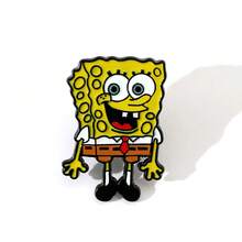 SpongeBob SquarePants 海绵宝宝 1/5 件趣味动漫胸针时尚盖瑞蜗牛珐琅别针金属徽章珠宝服装背包配饰礼物送给朋友 - 均碼 - 查看 14