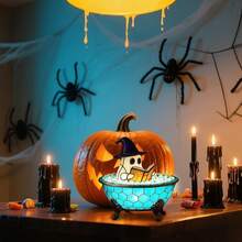 2026 New Halloween Ghost Bubble Bath Lamp, Bathtub Ghost Night Lights, Cute Led Lamp For Bathroom Decor, Spooky Reading Books Nightlight - 藍色-1個裝 - 查看 8