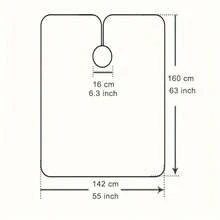 SIC Hairdressing Apron - Large Adjustable Camouflage Design Hairdressing Apron, Suitable For Salon And Home, Durable Polyester, With Elastic Waistband, Unisex Fashion Hairdressing Outfit, Hairdressing Accessory, Stylish Hairdressing Equipment, Safety Fit Apron - Black - View 4