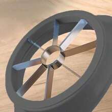 1pc  Stainless Steel Fruit And Vegetable Slicer | Double Grip Design For Convenient Cutting Of Round Fruits And Vegetables Such As Apples And Pears For Meal Preparation - màu đen - Xem 5