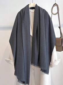 FADZOYLE 1件装女士优雅纯色围巾羊绒披肩头巾，四季皆宜，秋冬季保暖，短流苏加长款，简约优雅，多功能颈部围巾，适合办公室、户外、日常使用，可作礼物、晚宴、婚礼配饰，也可作为礼服搭配。 - 彩色 - 查看 35