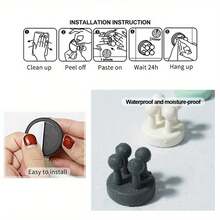 2/3/6pcs Wall Mounted Toothbrush & Razor Holder - Self-Adhesive Multi-Function Bathroom Storage Organizer Box With Cute Animal & Floral Design, Space-Saving Kitchen, Living Room, Office Hooks - No Drilling Installation, Bathroom Accessories, Vanity Supplies Storage, Fun Design, Easy To Install, Durable Structure, Home Organization, Stylish Storage, Compact Living, Minimalist Living, Practical Hooks