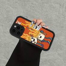 [Teléfono] Diseño distintivo con motivo de fogata, elegante teléfono con diseño de escalera, compatible con los modelos phone 16, 15, 14, 13, 12, 11, XS, XR, X, 8 Plus, Pro y. - Blanco - Ver 3