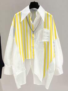 Yellow Stripes On White Background