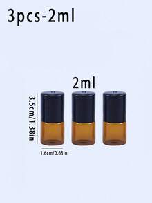 3 件 1/2ml 琥珀色滚珠瓶空滚珠精油瓶香水样品分配瓶防光滚珠瓶可再填充精油香水储存瓶带滚珠旅行必需品空可再填充滚珠玻璃瓶滚珠香水，客厅家居卧室浴室家居装饰，旅行用品，婚礼，派对，生日，送给男士妈妈爸爸朋友的礼物，新年，配饰，有趣的礼物 - 彩色 - 查看 9