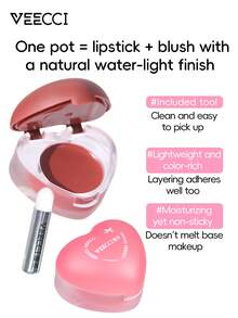 VEECCI All-Purpose Lip And Cheek Cream, Silky And Moisturizing, Brightens Skin Tone With A Creamy Texture And Blends Easily,2-In-1 Lip And Cheek Cream,A Must-Have For Quick Outings - L03 Korean Girl Aesthetic - View 2