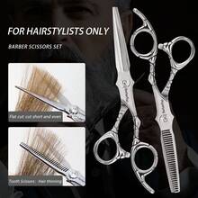 6英寸专业理发剪刀套装，包含直剪、打薄剪、美发剪刀、理发工具、梳齿梳、理发配件、吹风机、头发、理发师、美发工具、美发产品、美发配件、边缘梳、卷发产品、美发设备、配件、理发剪刀、圣诞节、理发店、理发配件、美发配件、美发、吹风机、梳子、理发师、理发配件、美发设备、发型、美发、理发师、理发配件、理发店、美发设备 - 彩色 - 查看 9