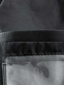 男士时尚休闲PU皮夹克，长袖摩托车夹克，男士必备皮夹克，都市黑色夹克，送朋友、丈夫、男友的礼物 - 黑色 - 查看 6