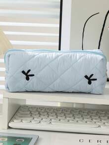 返校季新款蝴蝶结铅笔盒 – 大号，可兼作化妆包，小巧可爱，极具ins风，容量大，女孩文具收纳包，学习用品 - 彩色 - 查看 12