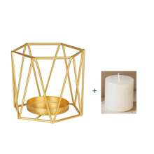 1PC/2pcs/3pcs Geometric Artificial Iron Metal Vertical Four Season Universal Candle Holder, Aromatherapy Candle Cup, Suitable For Outdoor Courtyard Decoration, Office Desktop Decoration, Aromatherapy Candle Cup, Room Atmosphere, Wedding, Family Gathering, Party, Confession And Dining Table Decoration, Home Dining Table Center Candlelight Dinner Decoration, Romantic Atmosphere Decoration, All Year Round Universal