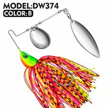 20g Fishing Lure, Hard Metal Spinner Lure Set, Suitable For Bass, Trout, Salmon, Freshwater & Saltwater, 5 Colors Tassel Beard Alloy Lure