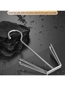 2pcs Fashion Metal Shoe Rack, Wall-Mounted Stainless Steel Space-Saving Organizer For Entryway And Closet, Multi-Function Hanging Shoe Rack And Clothes Hanger To Keep Shoes, Sandals, Slippers And Small Garments Neatly Stowed, Construction, Easy To Install With Included Hardware, Modern Minimalist Indoor Storage Solution, Ideal For Narrow Hallways, Dorm Rooms, Apartments; Lightweight Yet Strong; Helps Declutter Countertops And Floors; Corrosion-Resistant Finish For Long-Lasting Shine