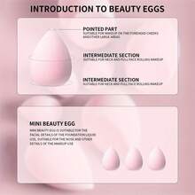 12pcs Makeup Sponge Set - Pink And White Mixed Shapes Soft Beauty Egg For Flawless Application, Essential Makeup Tool For Women,
