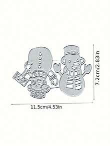 Christmas + Christmas Snowman 1 Set Metal Cutting Knife Mold Cutting Mold DIY Paper Card Craft For Cutting And Pasting Thin Sheets, Greeting Card Craft Decoration, Decorative Embossing, Home Project Making Tools Carbon Steel Mold Home Decor Christmas Decorations Room Decor