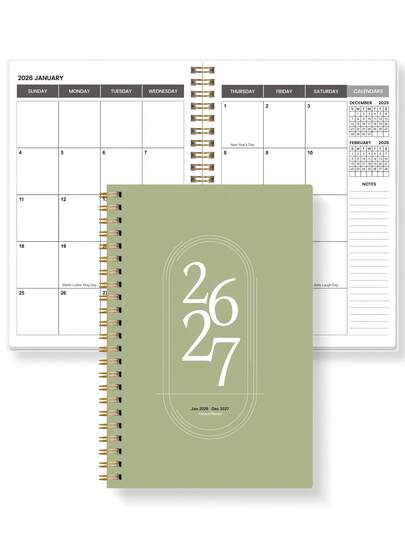 Trees 2026-2027 Planner, Weekly & Monthly Planner Notebook, Spiral Bound, Academic Appointment Book, Agenda Diary, Improve Productivity, 8*6 Inches