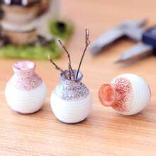 1PC Good-Looking And Practical Vase House Miniature Fairy Tale Garden Micro Landscape Decoration DIY Decoration Accessories Outdoor Statue, Random Color Delivery