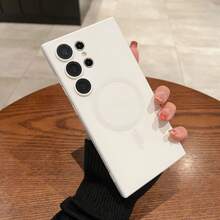 奢华磁吸手机壳，兼容三星 Galaxy A56、A36、A26、A16、A06、S25 Ultra、S24 Ultra、S23 Ultra，柔软 TPU 材质，圣诞礼物 - 白色 - 查看 6