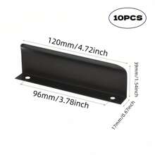 5 paquetes de tiradores de borde de dedo negro para gabinetes, armarios, cajones, manijas de gabinete de cocina, tiradores ocultos de aluminio moderno mate negro para puertas de armario