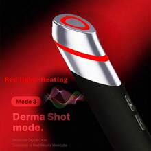 四合一微电流面部按摩器，专业美白加速器 - 三色LED光疗、EMS震动、嫩肤棒，女士家用护肤工具，增强吸收，令肌肤更光滑、更亮泽、更有弹性、更容光焕发。高端韩国护肤品，USB充电式家用美容仪，适用于面部、颈部、眼周，所有肤质。 - 黑色 - 查看 5