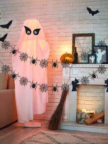 18 buc banner negru cu pânză de păianjen de Halloween, decorațiuni de petrecere de Halloween, decor de păianjen de Halloween, decor de banner cu pânză de păianjen suspendat, ghirlandă de Halloween cu banner, ghirlandă cu pânză de păianjen neagră cu sclipici - decorațiuni de petrecere de Halloween, decor de păianjen de Halloween, decor de Halloween, decor de toamnă, decorațiuni de Halloween, decor de banner cu pânză de păianjen suspendat, articole pentru petrecere de Halloween ghirlandă Halloween, decorațiuni de petrecere de Halloween - Negru - Vizualizare 3