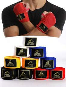 1 Pair Boxing Hand Wraps, Sports MMA Hand Wraps, Muay Thai Hand Wraps, Unisex Fighting Training Hand Bandages - Multicolor - View 2