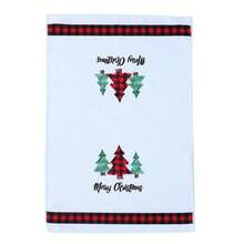 2025 New Design Christmas Snowflake Black Red Buffalo Check Plaid Microfiber Kitchen Dish Towels 16x24 Inches (40x60cm) - Super Absorbent Polyester Tea Towels, Holiday Dish Cloths, Festive Home Decor, Cozy Xmas Gifts