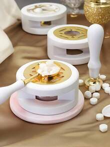 蜡封印章套装，包含熔蜡锅和勺子，完整的蜡封套装，用于熔化蜡珠或蜡棒，非常适合 DIY 婚礼请柬、礼品包装和工艺品，也是学校用品的绝佳选择。 - 彩色 - 查看 6