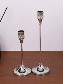 قطعة واحدة/مجموعة واحدة من حامل الشموع الفضي الفاخر بالطراز الشمالي، حامل شموع فاخر للمائدة، شموع على الطراز العثماني للاستخدام في حفلات الزفاف الراقية، وتزيين طاولات الحفلات والأعياد والكريسماس، ديكور شموع متعدد الاستخدامات بطراز بوهيمي أنيق لحفلات، وعشاء بالشموع، وأعياد الميلاد، وحفلات الفنادق، وديكور المنزل