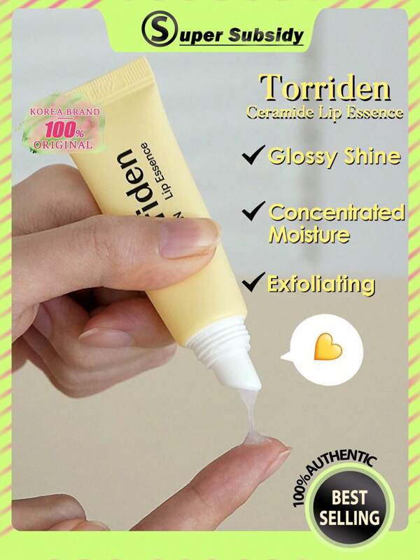 Torriden SOLID In Ceramide Lip Essence- Moisturizing Lip Balms For Glowy, Dewy, Plumped, And Radiant Lip - Jojoba Seed Oil, Ceramides, And Fuligo Wax - Korean Skin Care, K-Beauty, Korean Makeup, GIFT, 11ml/0.37fl.Oz