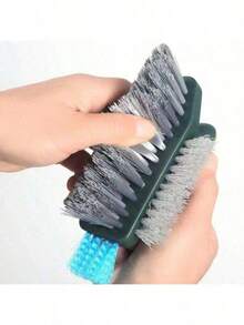 2pcs Color Blocking Arc Handle Cleaning Tool | Multi Effect Brush Head, Shoes, Clothing, Home Cleaning All-Around Responsibility