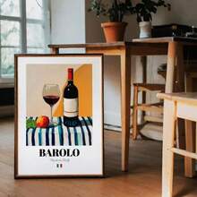 1 Stück moderne, farbenfrohe Poster mit italienischen Lebensmitteln, Desserts und Getränken, italienische kulinarische Leinwandmalerei Wandkunst für Bar, Küche, Esszimmer, Heimdekoration ohne Rahmen - A - Übersicht 4