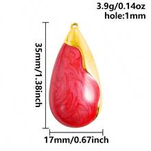 1个/2个装 奢华简约不锈钢真空电镀耐用珍珠镶嵌吊坠饰品，适用于包包装饰、DIY首饰制作、项链、手链、耳环，随机发货 - 彩色 - 查看 26
