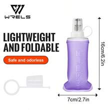 WRELS 1 件 150/250/500ML 可折叠马拉松运动水瓶,无味热压冷水瓶 - 彩色 - 查看 31
