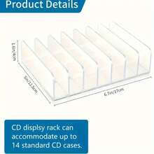 Organizador Transparente de DVD/CD que Ahorra Espacio - Soporte de Almacenamiento de Fácil Visualización para Entretenimiento en Casa y Oficina, Regalo de Navidad Perfecto - Blanco - Ver 9