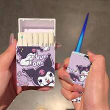 1 Sanrio For Hello Kitty Cute Cartoon Cigarette Case, Can Hold 20 Thick Cigarettes Soft And Hard Pack Universal Pressure-Resistant Cigarette Case (Not Including Lighter)