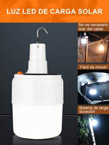 1 Pieza Luz Led Para Tienda De Campaña Recargable Por Usb, Lámpara solar LED con para camping,Súper Brillante Con Gancho Para Colgar, Luz Portátil De Ahorro De Energía Led Con Batería Recargable, Perfecto Para Acampar Al Aire Libre, Pescar, Reparar Coches, Iluminación De Emergencia, Puestos De Mercado Nocturno, luces portátiles para exteriores, accesorios de camping. - Multicolor - Ver 5