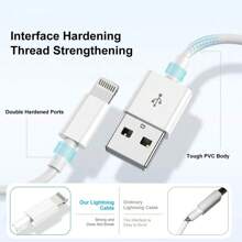 5pcs/Set 1m/3.3ft Extra Long Fast Charging & Data Sync USB Cable Compatible With IPhone 14 Plus/13/12/11 Pro Max/Mini/XS MAX/XR/XS/X/8/7/6 Plus IPad