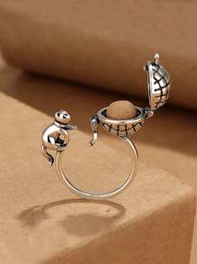 1 pezzo Anello regolabile con sacchetto profumato a forma di gatto, stile vintage, accessorio elegante come regalo per le donne