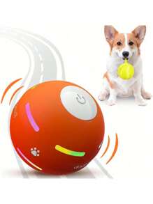 1 szt. Kolorowa, losowa, inteligentna piłka do skakania dla zwierząt to ciekawa i trwała interaktywna zabawka z ładowaniem USB, z gumy termoplastycznej, z losowym ruchem, odpowiednia dla małych psów, dwa kolory do wyboru, odpowiednia do zabawy dla małych psów